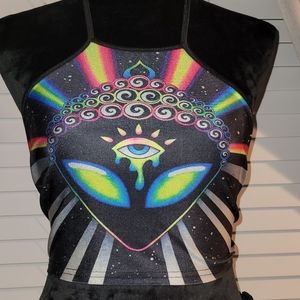 Trippy Alien Crop Top